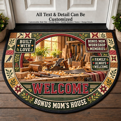 Bonus Mom's Workshop Memories Personalized Half Round Mat | 5To9Vibe