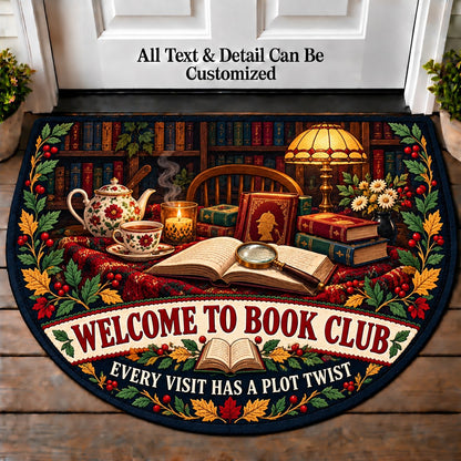 Mystery Night - Book Club Friends Personalized Half Round Mat | 5To9Vibe