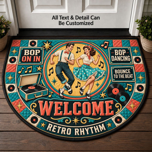 Bop Dancing Personalized Half Round Mat | 5To9Vibe