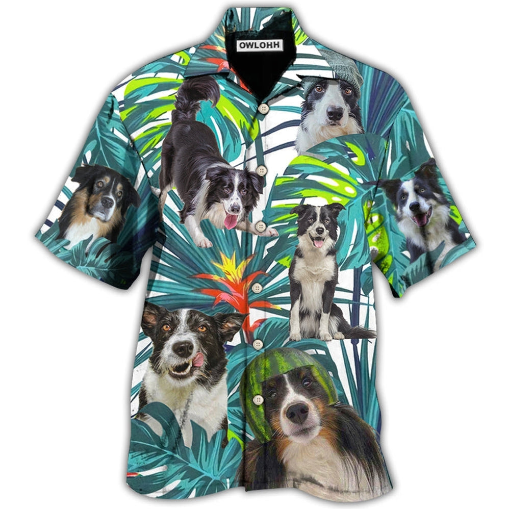 Hawaiian Shirt / Adults / S Border Collie Dog Tropical Leaf Lover - Hawaiian Shirt 