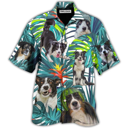 Hawaiian Shirt / Adults / S Border Collie Dog Tropical Leaf Lover - Hawaiian Shirt 