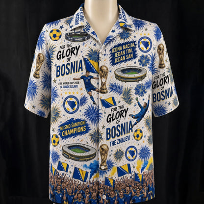 All Teams World Cup Champion Football Soccer Unisex Button-Up Hawaiian Shirt For Men & Women