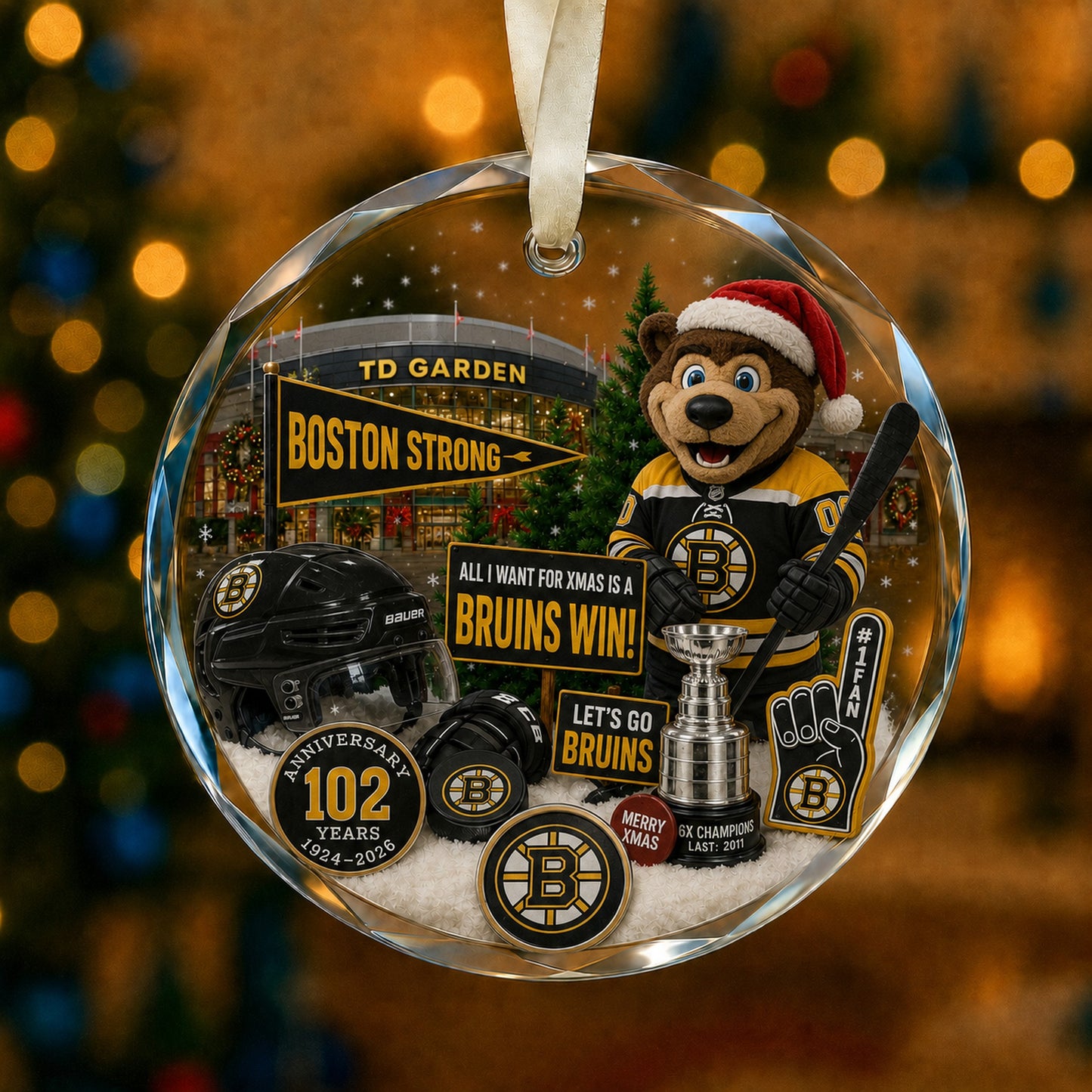 All Hockey Teams Christmas Glass Ornament With Gift Box Trending - 5to9vibe