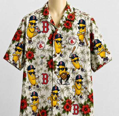 All Baseball Teams banana Hibiscus Flower Beach Vibe Aloha Premium Unisex Hawaiian Shirt For Men and Women