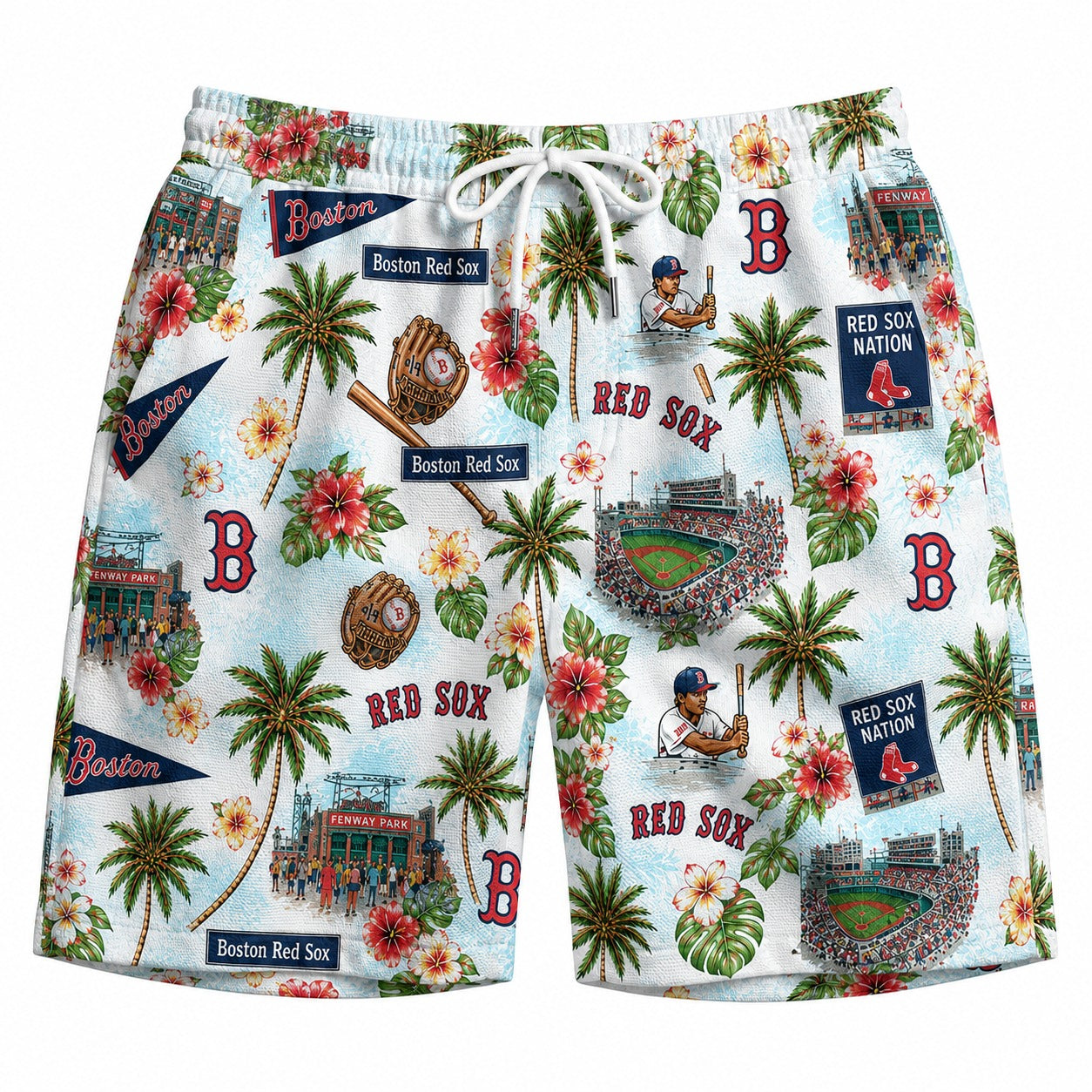 CC Baseball Teams Scenic Pattern Button-Up Unisex Hawaiian Shirt For Men and Women