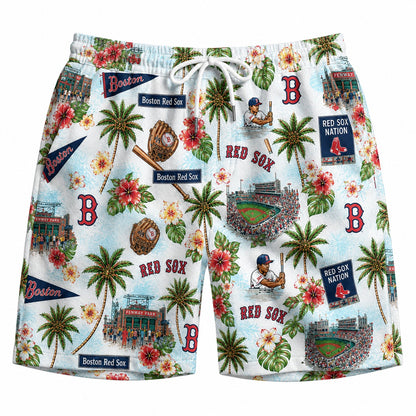 CC Baseball Teams Scenic Pattern Button-Up Unisex Hawaiian Shirt For Men and Women