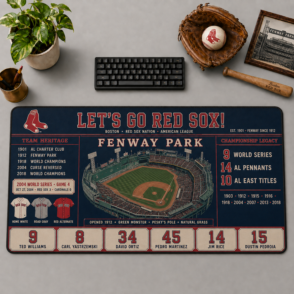 All Baseball Teams Vintage Stadium Desk Mat  Baseball Fan Desk Mat Mouse Pad Plus Size - 5to9vibe