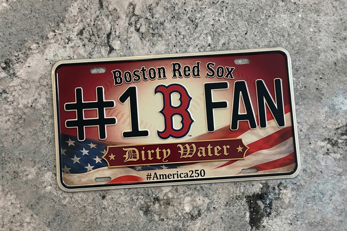 Baseball Car Plate Team Logo Fan America 250 Premium Car Plate