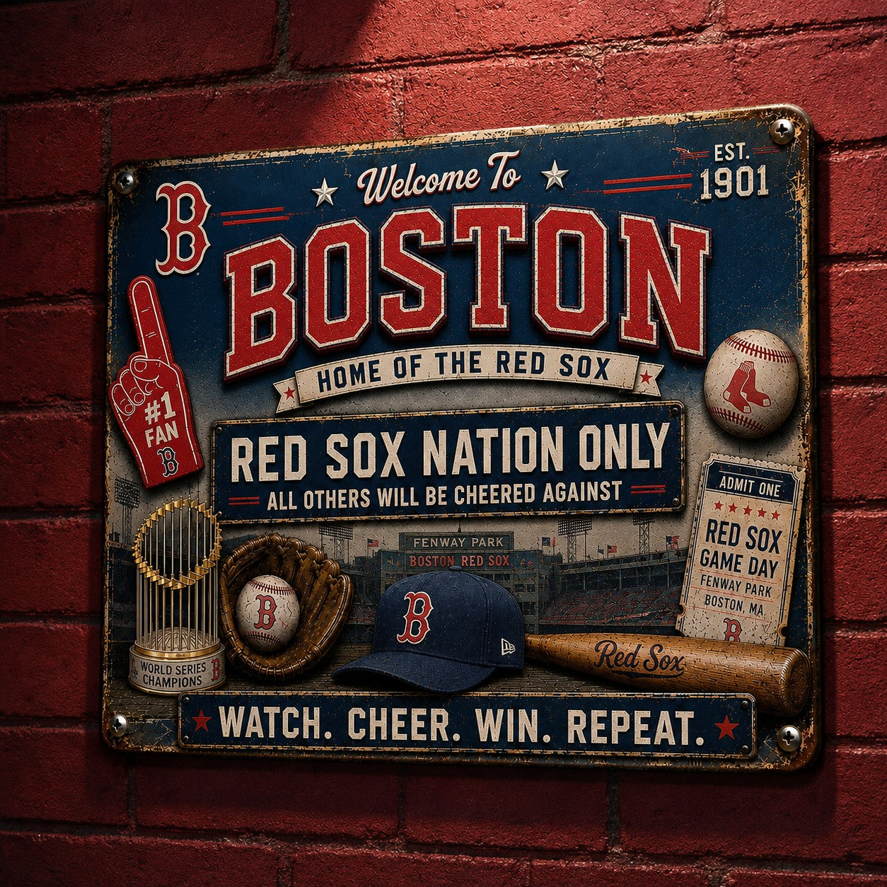 All Baseball Fans Teams Only Vintage Metal Sign - 5to9vibe