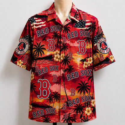 All Baseball Teams Sunset Paradise Button-Up Unisex Hawaiian Shirt For Men and Women