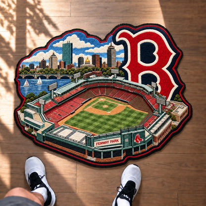 All Baseball Teams Logo Stadium Area Baseball Fan Custom Shape Rug Print Premium Welcome Mat Washable Black Border Personalized Baseball Custom Shape Rug