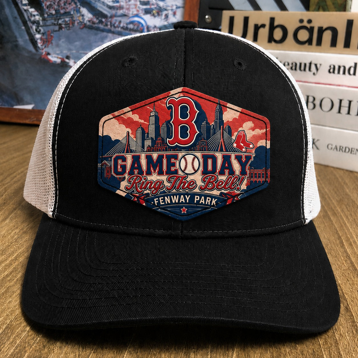 All Teams Baseball Game Day Leather Patch Premium Mesh Snap Back Cap | Trucker Cap