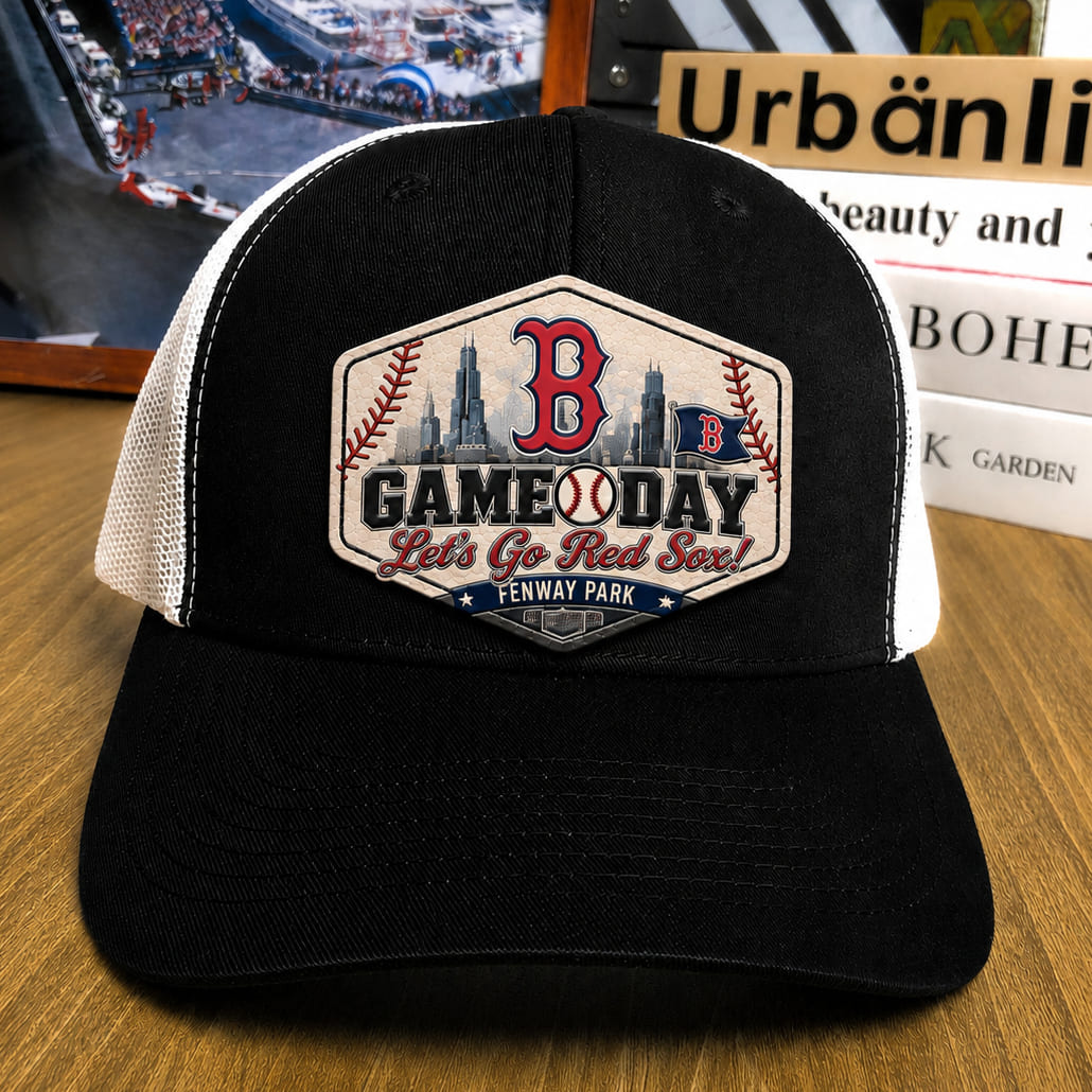 All Teams Baseball Logo Game Day Leather Patch Premium Mesh Snap Back Cap | Trucker Cap