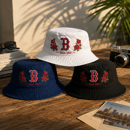 All Teams Embroidery Bucket Hat Baseball  Embroidery Bucket Hat With Logo and Flower Custom- 5to9vibe