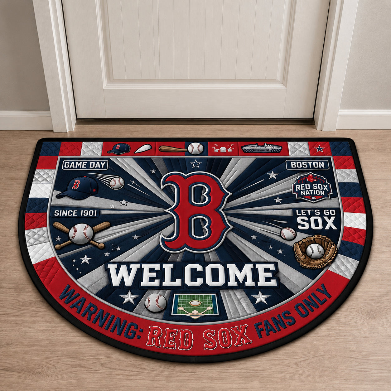 Alfombra personalizada de bienvenida premium de equipo de la MLB – Felpudo de béisbol personalizado