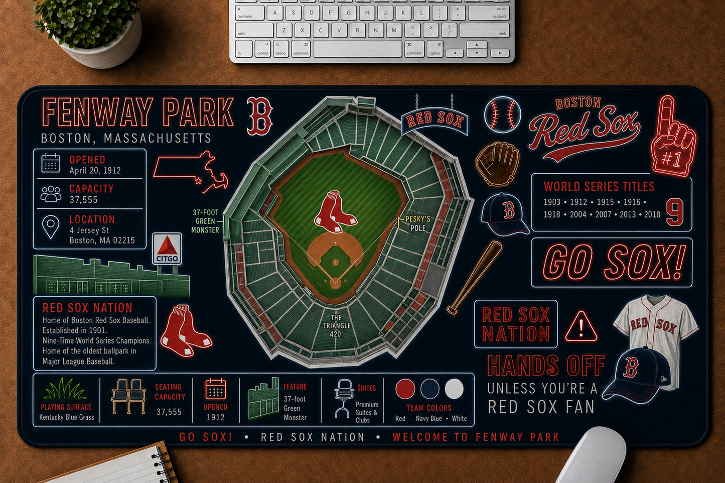 All Baseball Stadiums Infographic Desk Mat Mouse Pad Plus Size Trending - 5to9vibe