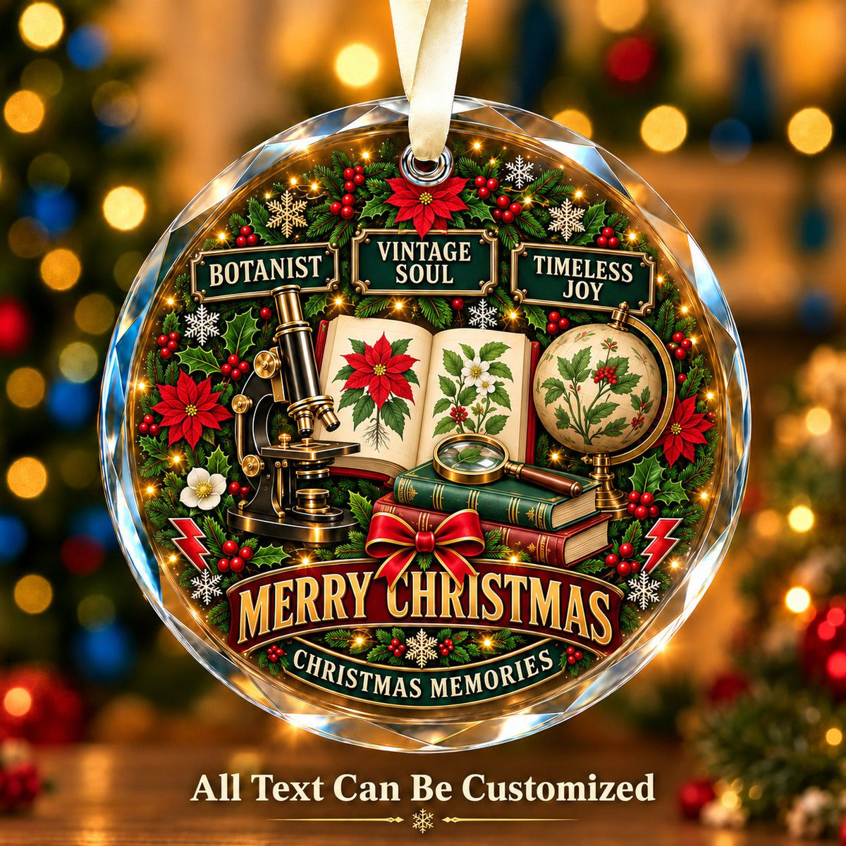 Botanist Personalized Glass Ornament | 5To9Vibe