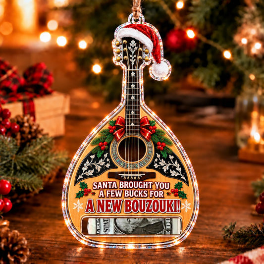 Bouzouki Christmas money holder ornament