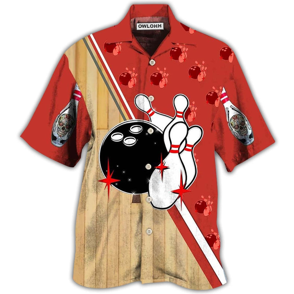 Hawaiian Shirt / Adults / S Bowling Awesome Ball Skull - Hawaiian Shirt 
