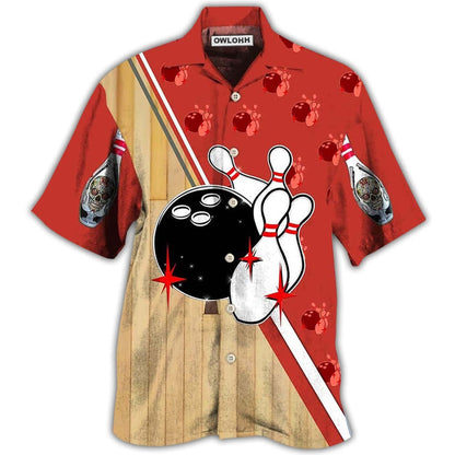 Hawaiian Shirt / Adults / S Bowling Awesome Ball Skull - Hawaiian Shirt 