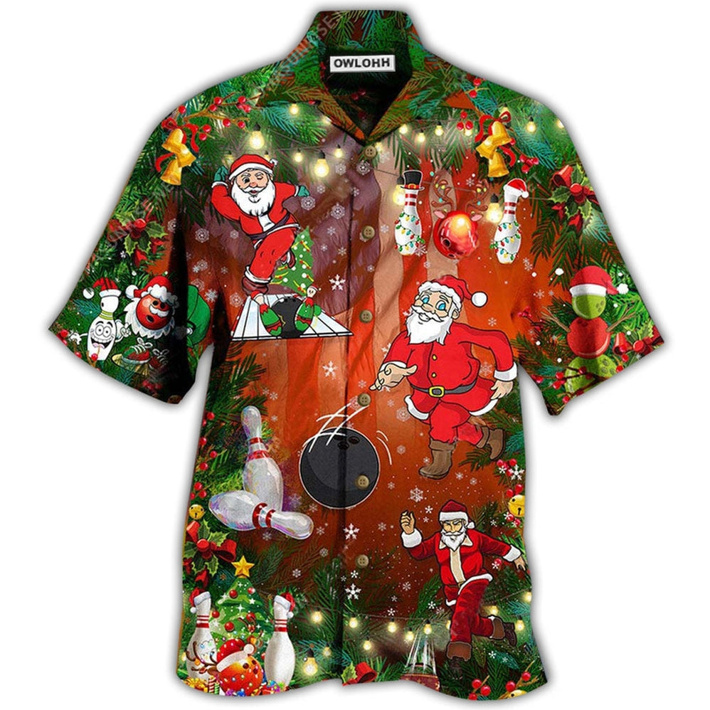 Hawaiian Shirt / Adults / S Bowling Do You Wanna Solo Bowling With Santa Claus Christmas - Hawaiian Shirt 