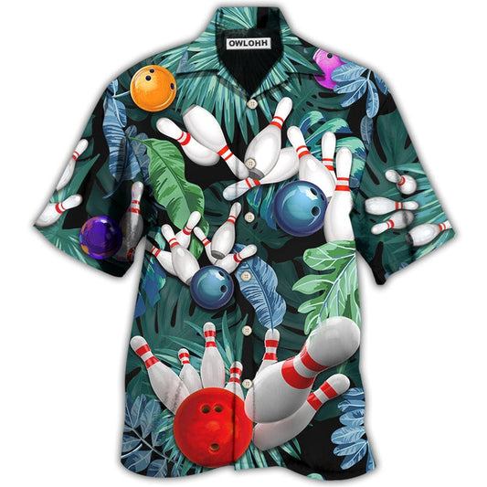 Hawaiian Shirt / Adults / S Bowling Tropical Leaf I'm So Happy - Hawaiian Shirt 