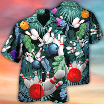 Bowling Tropical Leaf I'm So Happy - Hawaiian Shirt 