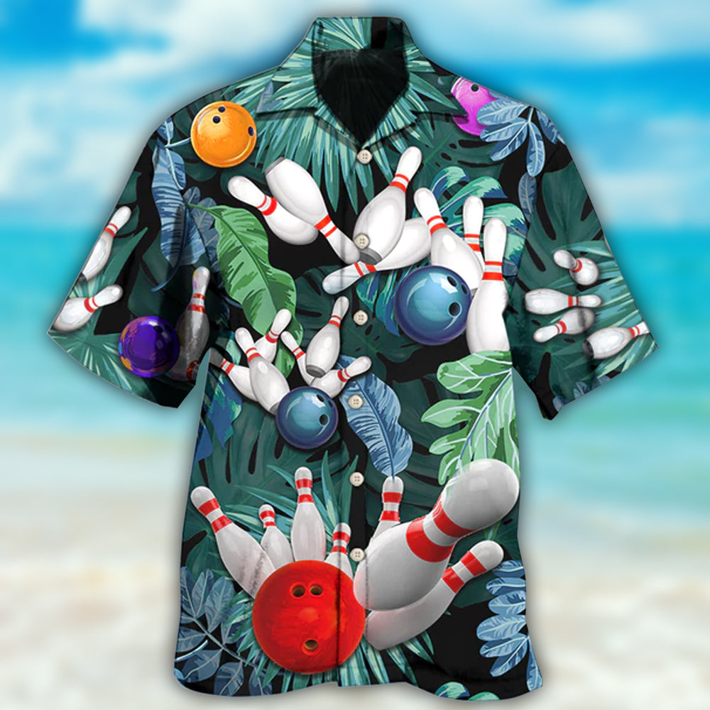 Bowling Tropical Leaf I'm So Happy - Hawaiian Shirt 
