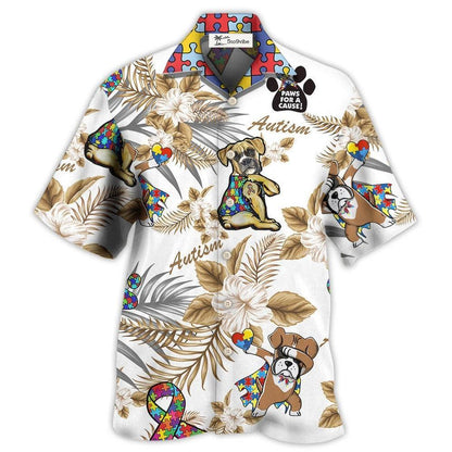Hawaiian Shirt / Adults / S Autism Boxer Dog - Hawaiian Shirt 