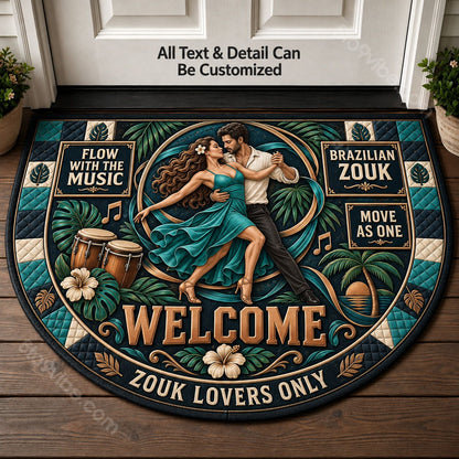 Brazilian Zouk Personalized Half Round Mat | 5To9Vibe