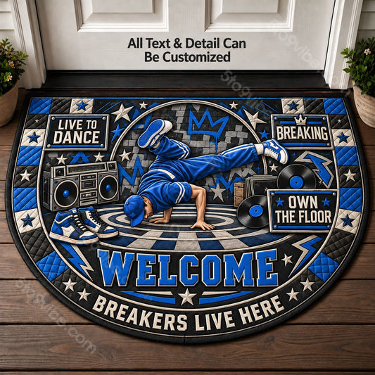 Breaking Personalized Half Round Mat | 5To9Vibe