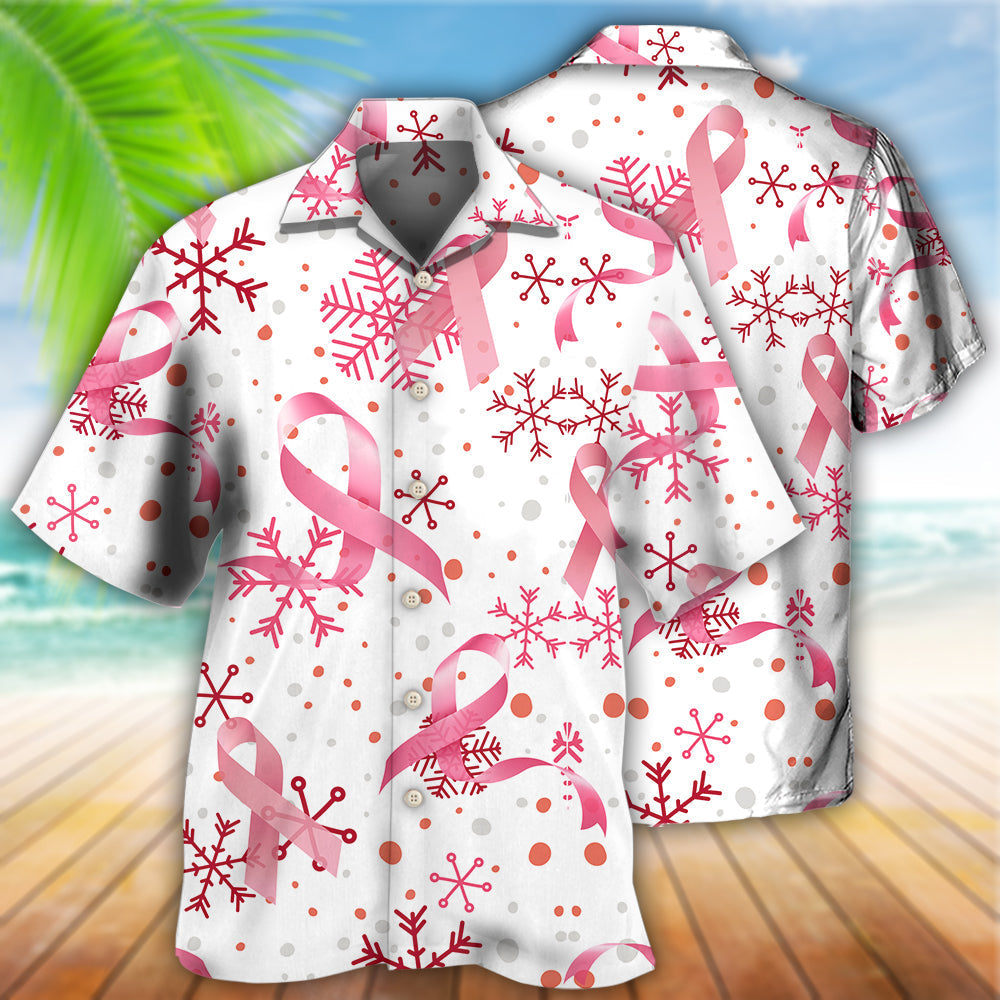 Breast Cancer Pink Ribbon Merry Christmas - Hawaiian Shirt 