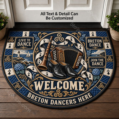 Breton Dance Personalized Half Round Mat | 5To9Vibe
