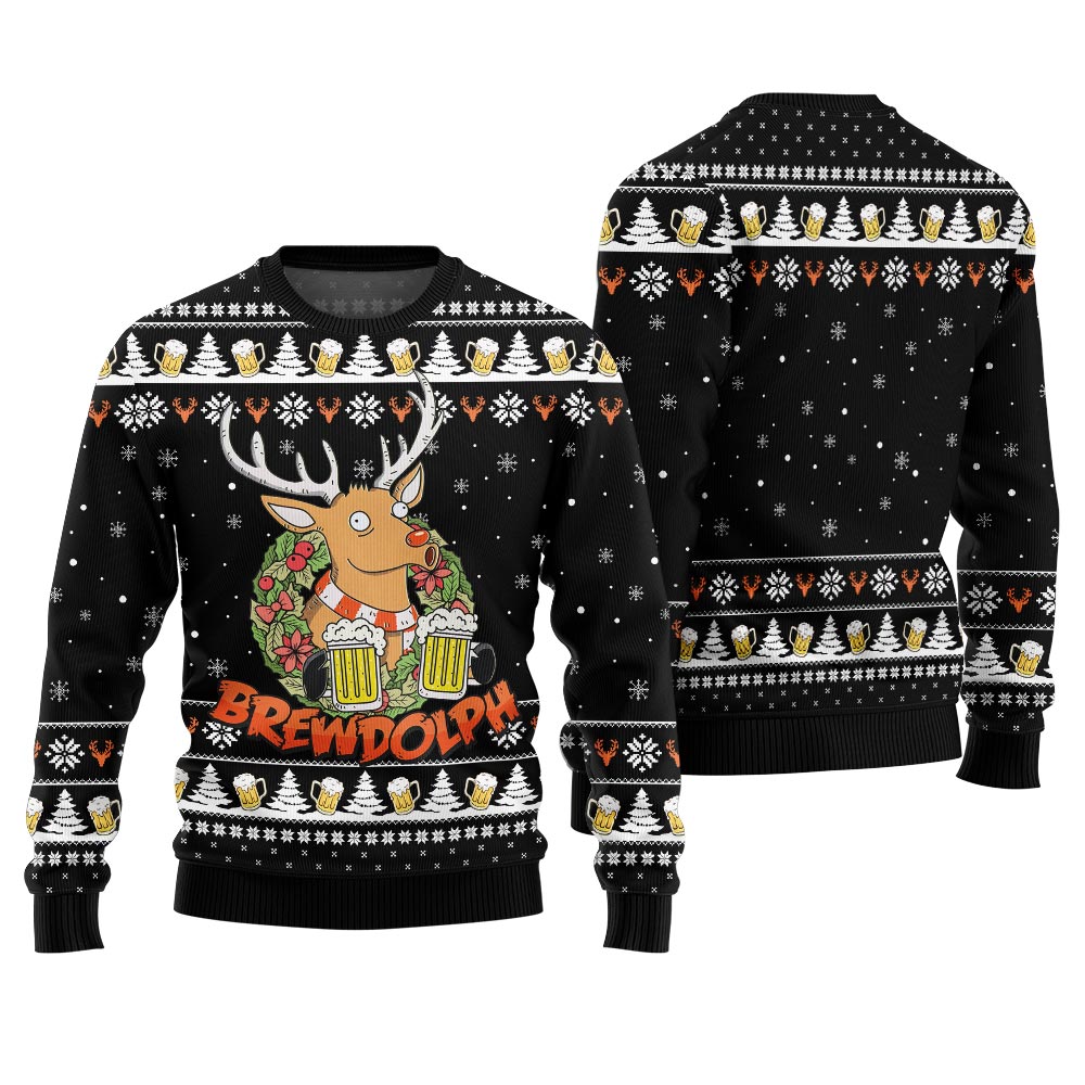 Brewdolph Beer Ugly Christmas sweater