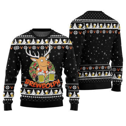 Brewdolph Beer Ugly Christmas sweater