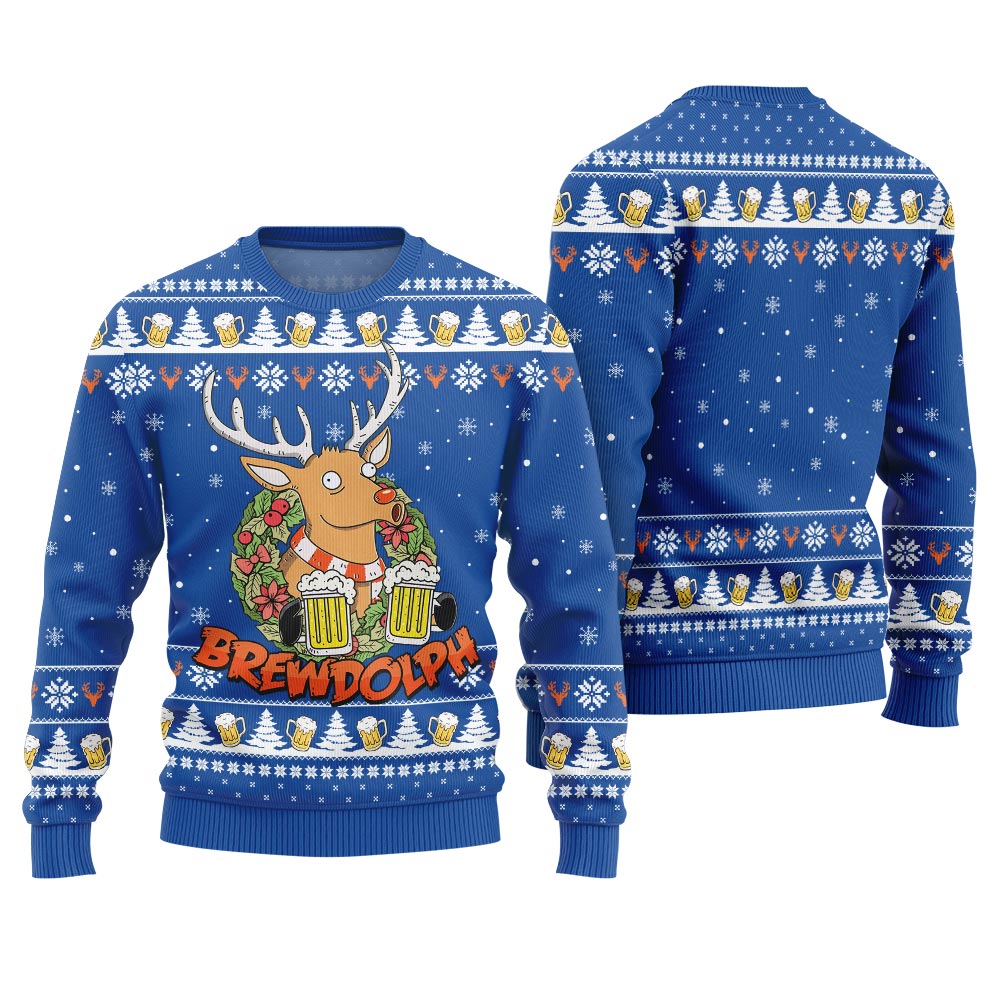 Brewdolph Beer Ugly Christmas sweater