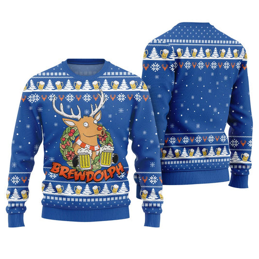 Brewdolph Beer Ugly Christmas sweater