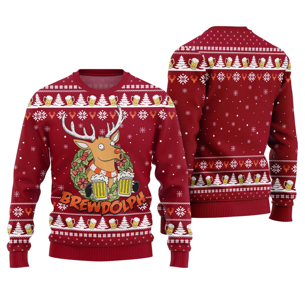 Brewdolph Beer Ugly Christmas sweater