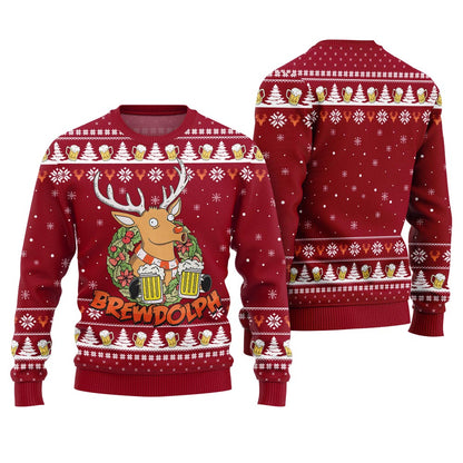 Brewdolph Beer Ugly Christmas sweater