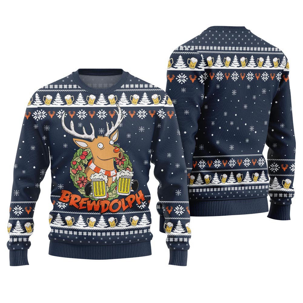 Brewdolph Beer Ugly Christmas sweater
