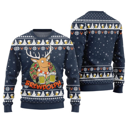 Brewdolph Beer Ugly Christmas sweater