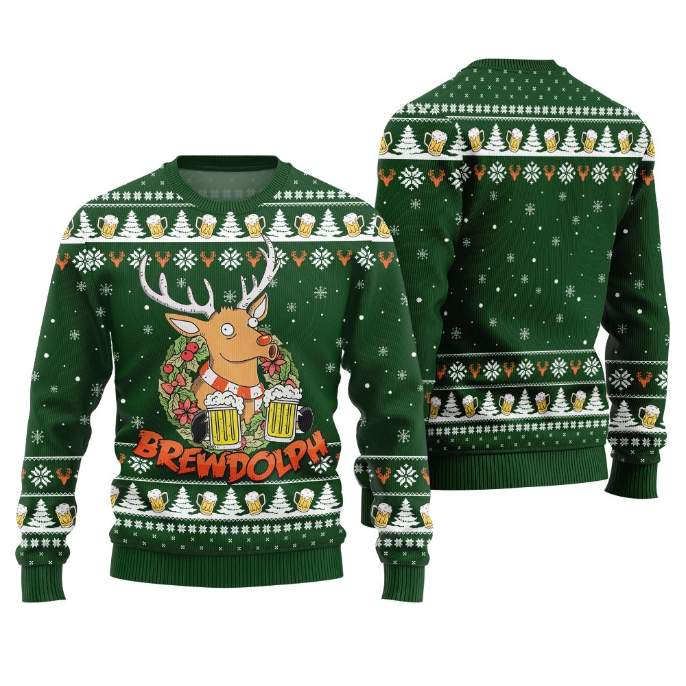 Brewdolph Beer Ugly Christmas sweater