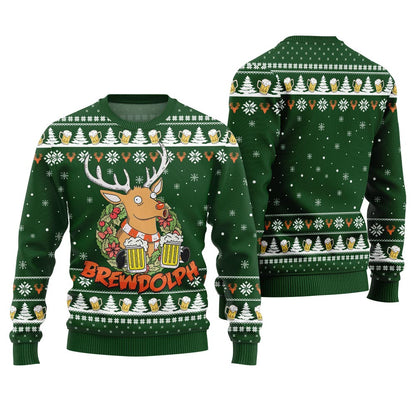 Brewdolph Beer Ugly Christmas sweater