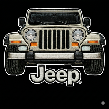 Sudadera prémium unisex Jeep bordada con cremallera de cuarto, suéter con cremallera de cuarto inspirado