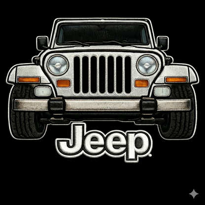 Sudadera prémium unisex Jeep bordada con cremallera de cuarto, suéter con cremallera de cuarto inspirado