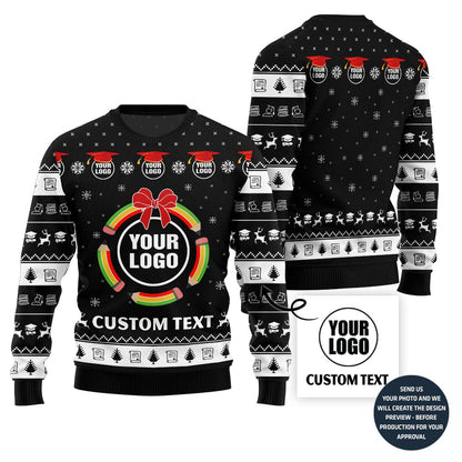 Brilliant Custom Logo Ugly Sweater For School