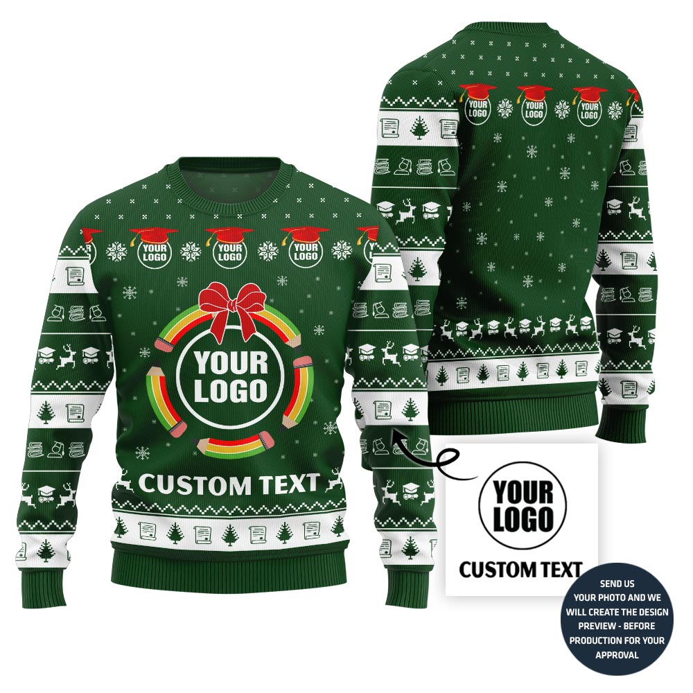 Brilliant Custom Logo Ugly Sweater For School