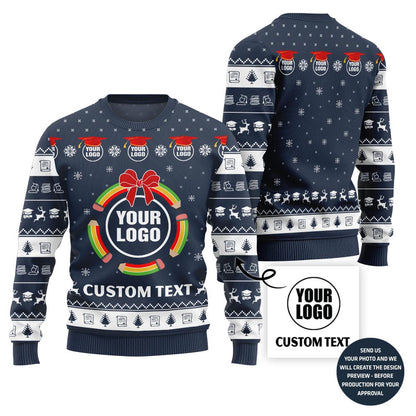 Brilliant Custom Logo Ugly Sweater For School