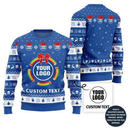 Brilliant Custom Logo Ugly Sweater For School