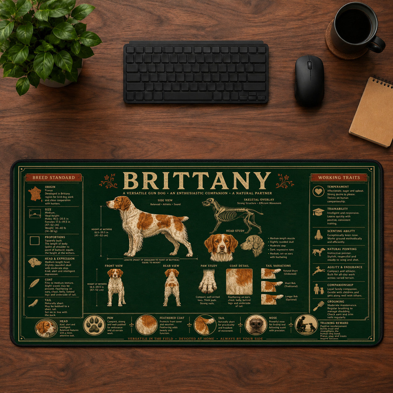 Brittany Desk Mat Mouse Pad | 5To9Vibe